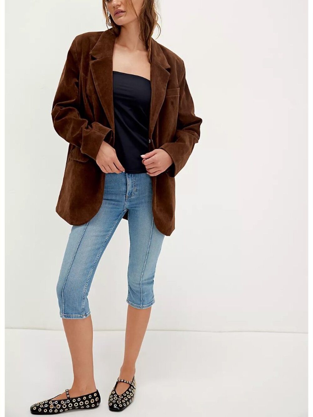 Free People Oversized Brown Blazer - Picture 11 of 13